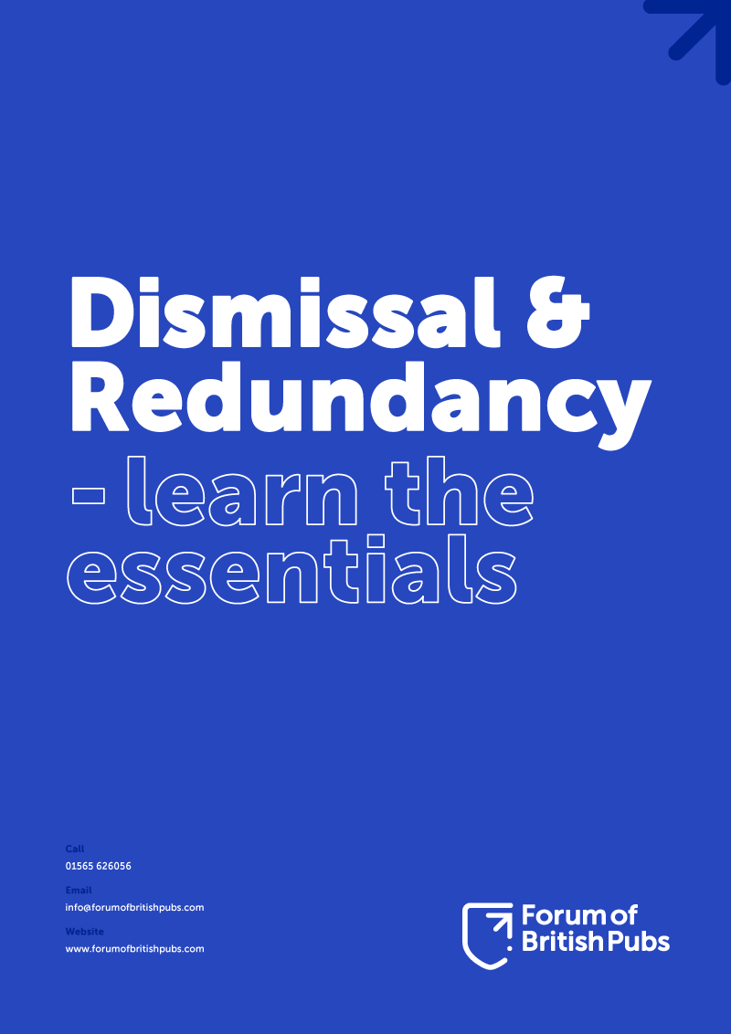 Dismissal and redundancy guide for hospitality